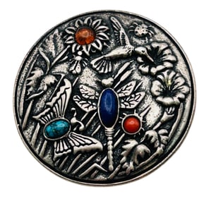 Carolyn Pollock Sterling Hummingbird, Gemstone  Pendant And Brooch 16.59 G