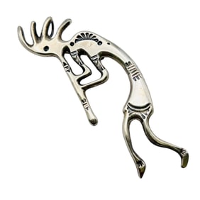 Arthur J Williams Navajo Sterling Kokopelli Pendant Brooch 10.55 G