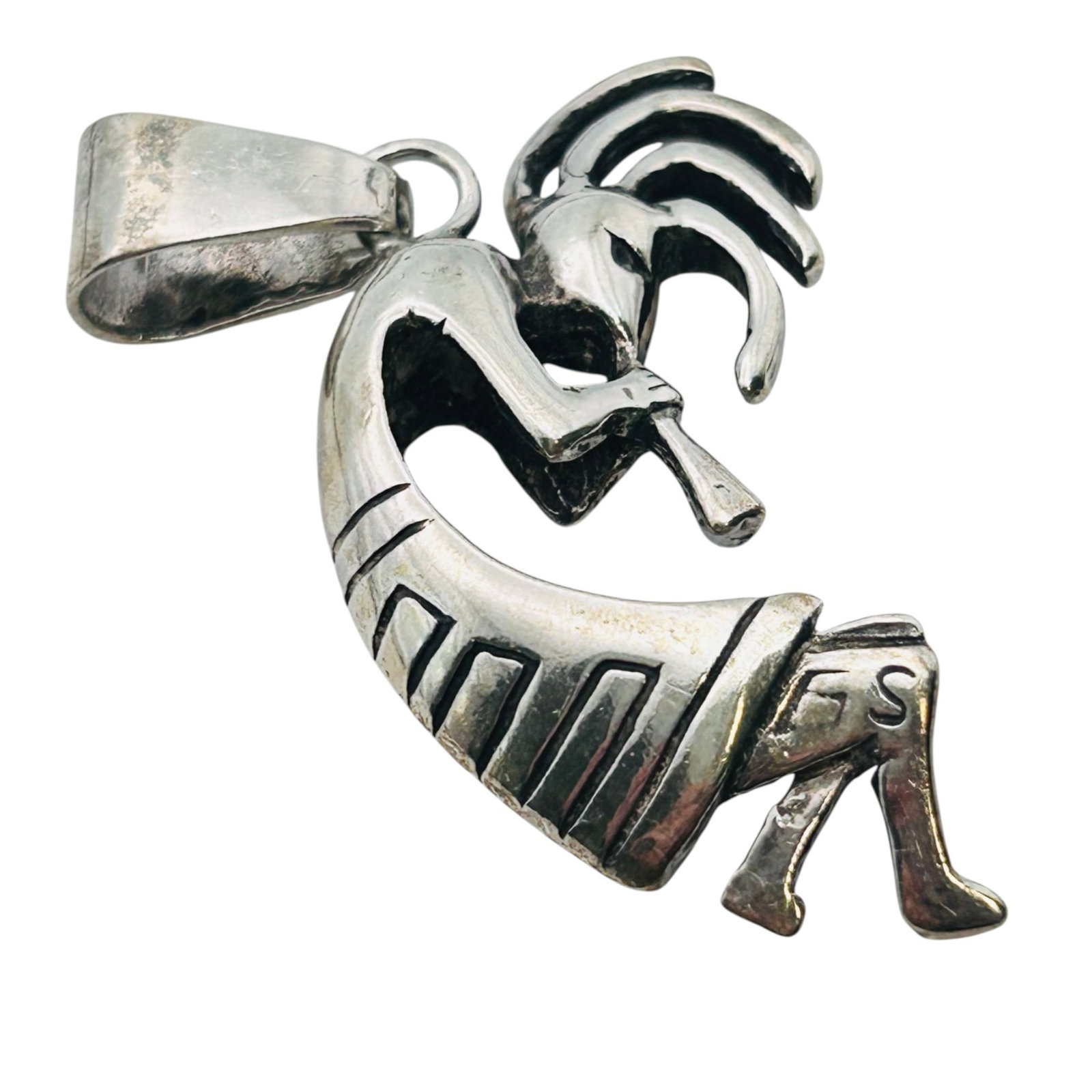 Glenn And Irene Sandoval Navajo Sterling Kokopelli Pendant 7.46 G: Glenn and Irene Sandoval Navajo Sterling kokopelli pendant 7.46 g
