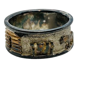 Native American Sterling Story Telling Ring Size 5.5, 4.06G