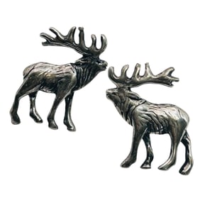 Glenn And Irene Sandoval Sterling Elk Earrings 6.47g