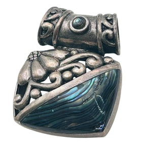 Southwest Abalone Sterling Pendant 8 G