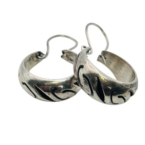 Taxco Tm-80 Mexico, Sterling Hoops 4.32 G