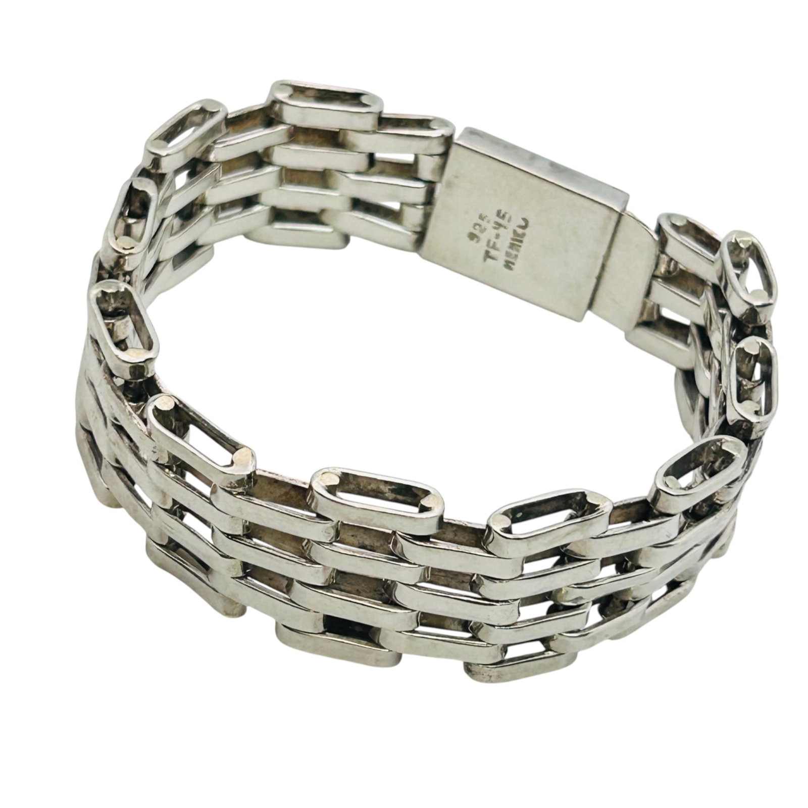 TAXCO TF-45 Mexico Sterling Bracelet 51.38 G (1 of 7)