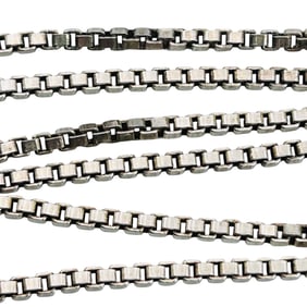 Italy, PAOLO ROMEO Sterling Box Chain Necklace 9.3 G