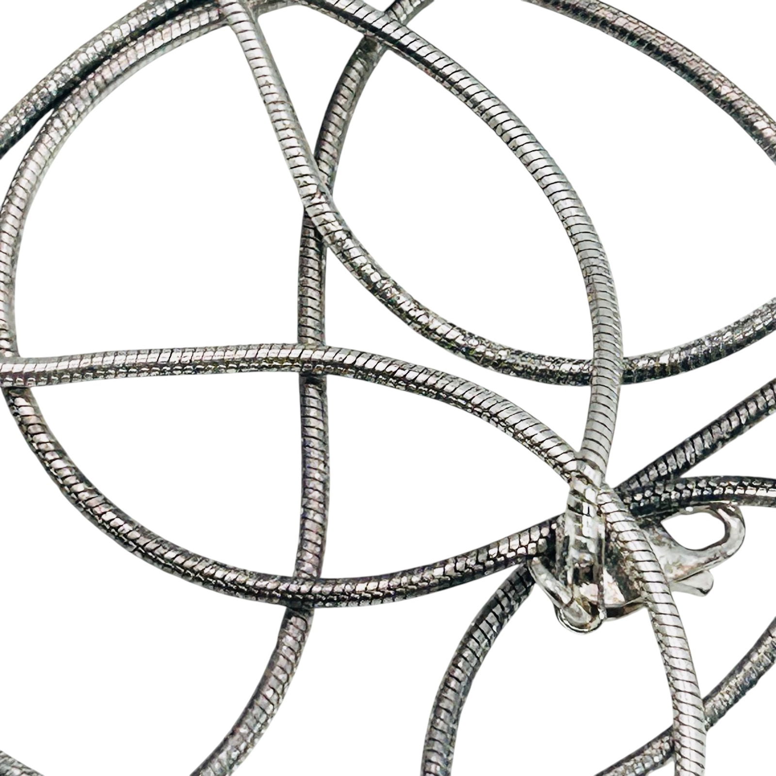 Italy, Sterling Long Round Snake Chain Necklace 11.29 G (1 of 5)