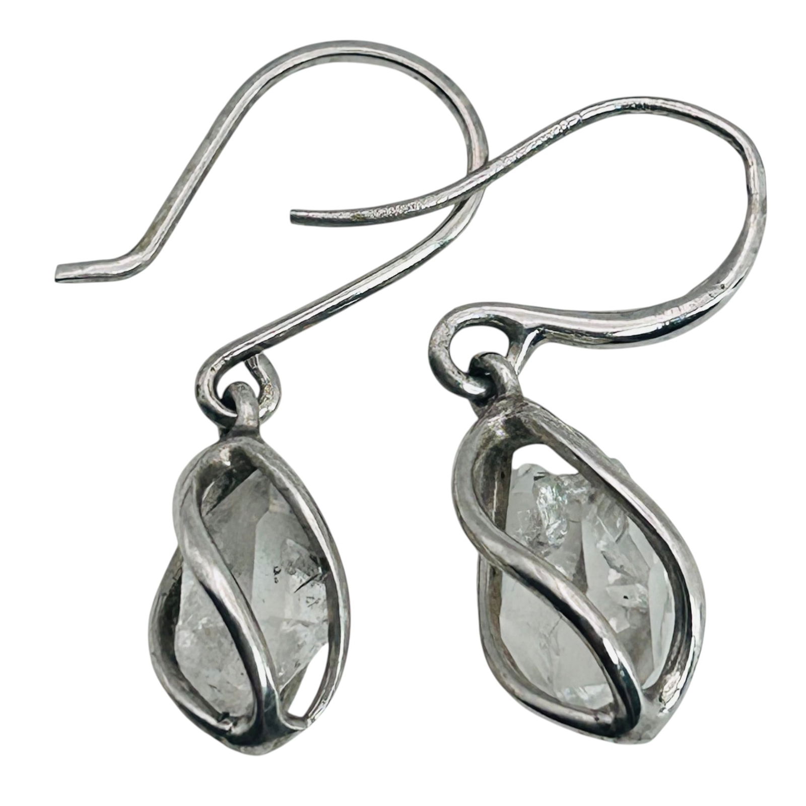 Quartz Sterling Encased Dangle Earrings 4.93 G (1 of 4)