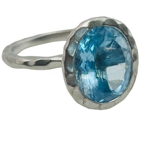 EA Topaz Sterling Statement Ring Size 7, 4.72 G