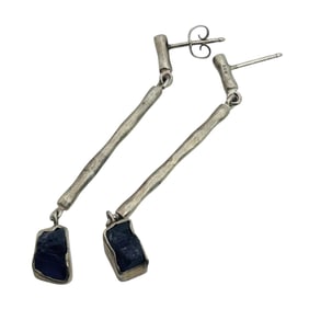 Amethyst Sterling Dangle Earring Pushbacks 7.71 G