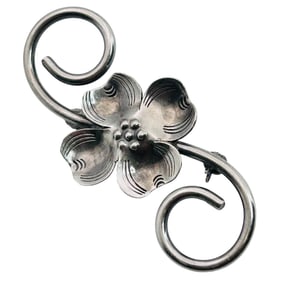 Handmade Sterling Flower Brooch 6.57 G