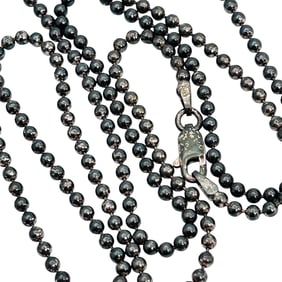 Italy DWT Sterling Bead Chain Necklace 10.2 G