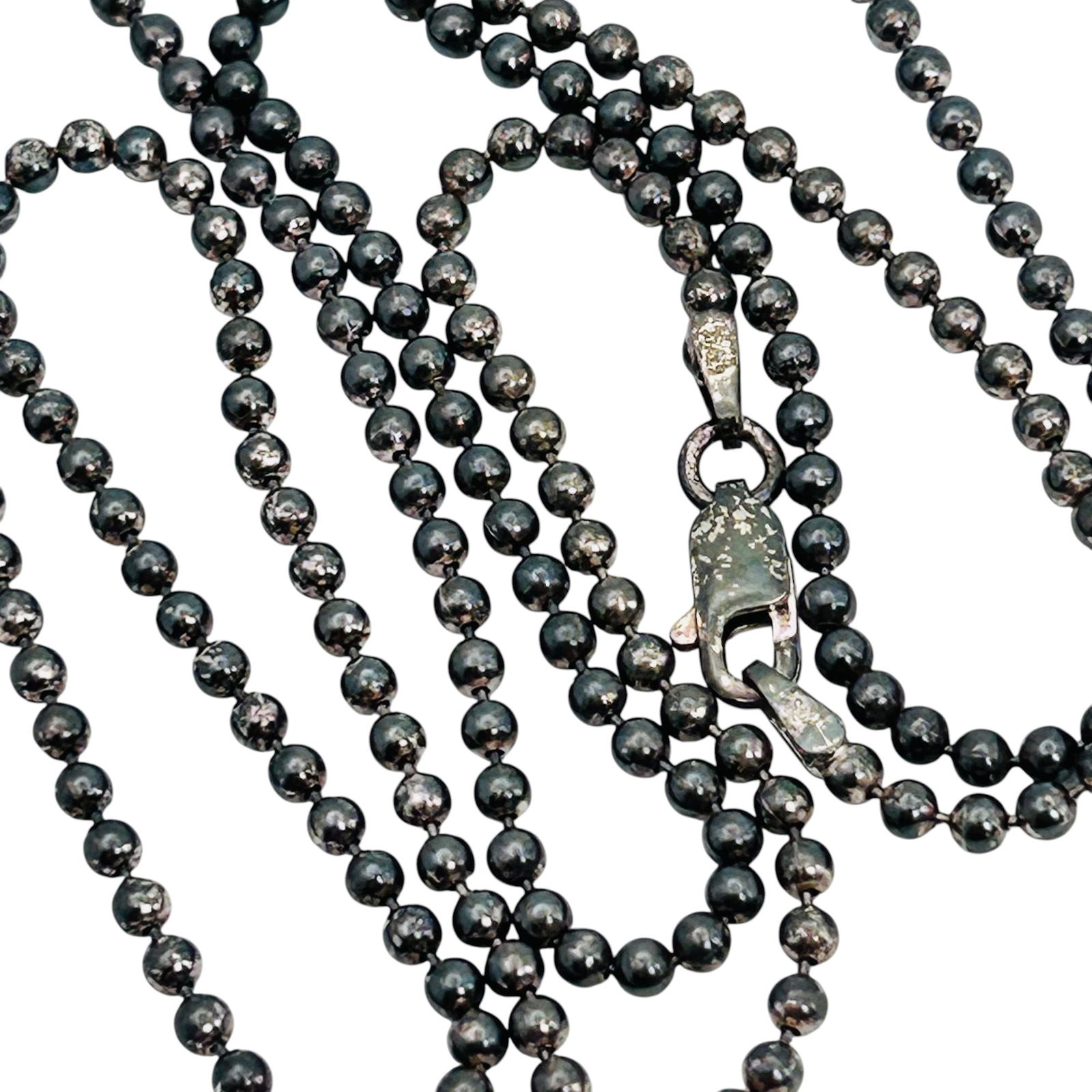 Italy DWT Sterling Bead Chain Necklace 10.2 G (1 of 5)