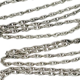 Sterling Rope Chain Long Necklace 4.3 G