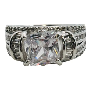 IOLITE Sterling Engagement Ring Size 7, 5.97 G