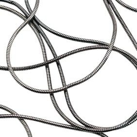 Italy, Sterling Round Snake Chain Necklace 6.42 G