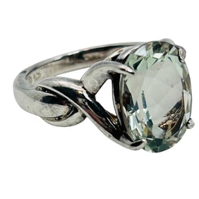 Aqua Sterling Ring Size 7, 5.94 G