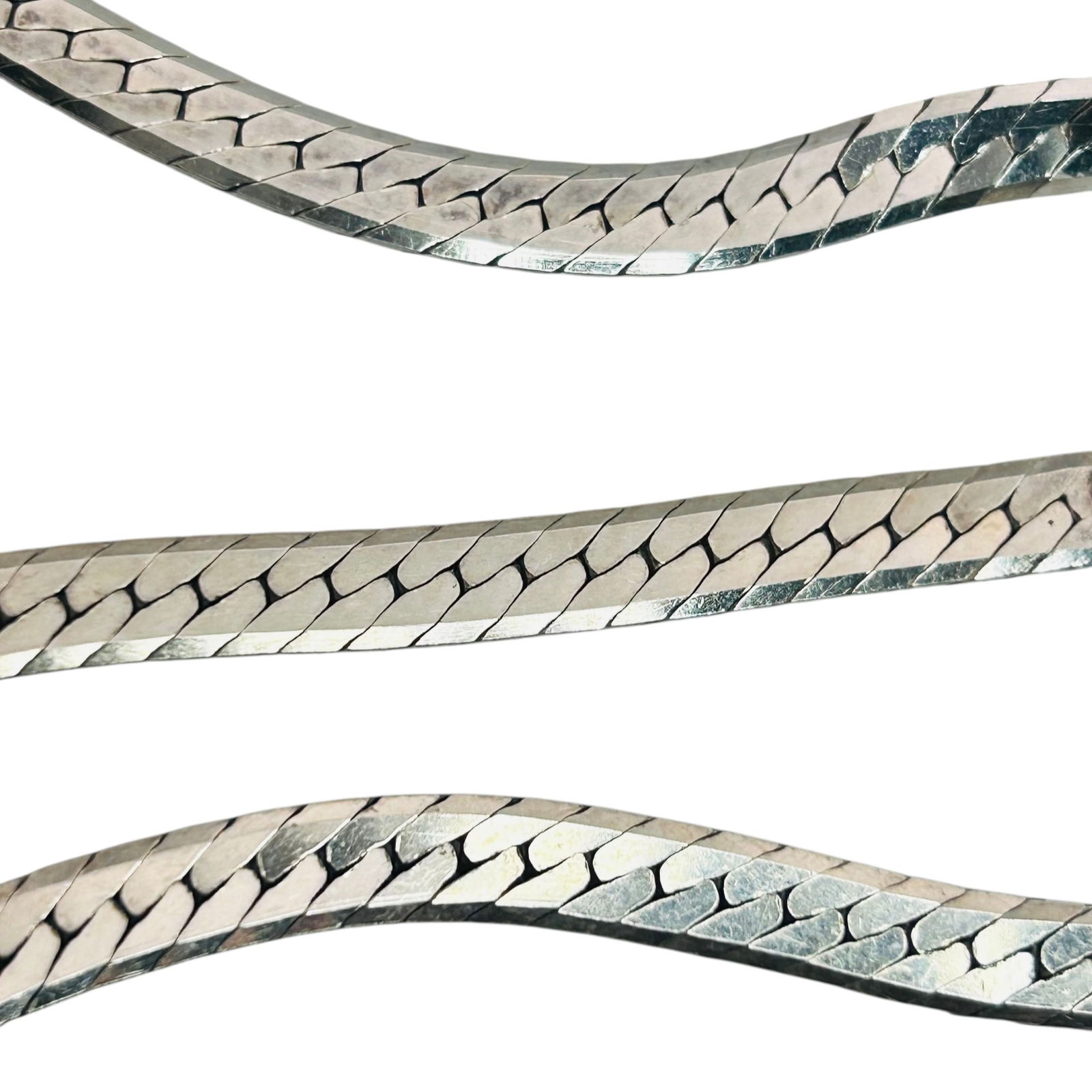 IBB, Italy, Sterling Flat Snake Chain Necklace 19 G (1 of 5)