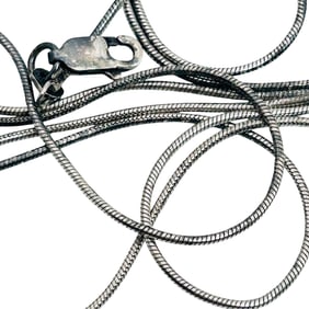 SPI Italy, Sterling Long Round Snake Chain Necklace, 6.23 G