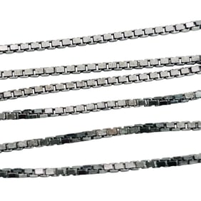 Italy, Sterling Box Chain Necklace, 2.27 G