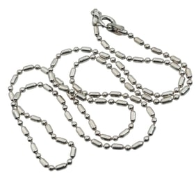 AZ Italy, Bead And Bar Chain Necklace 4.8 G