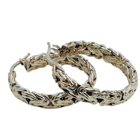 Milor Italy  Sterling Hinge Hoops 13.78 G
