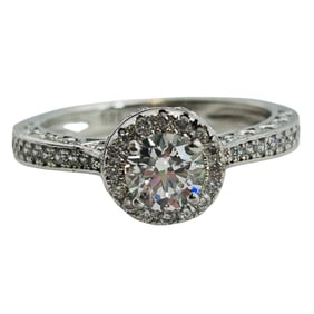 Sterling Rhinestone Engagement Ring Size 8, 3.5 G