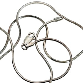 Italy, Sterling Square Snake Chain Necklace, 5.03 G