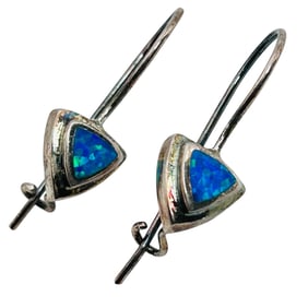 Opal Sterling Earrings 2.03 G