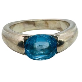 Spinel Sterling Ring Size 7, 9 G