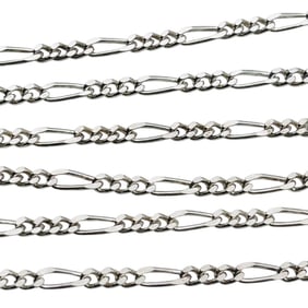 Sterling Figaro Chain Necklace 2.66 G