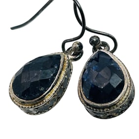 ADI Topaz Sterling Dangle Earrings 5.87 G
