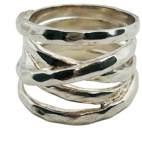 SILPADA Sterling Wrap To Hammered Ring Size 6, 7.82 G