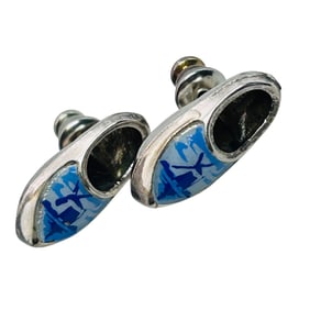 Sterling Dutch Shoe Earrings 1.83 G