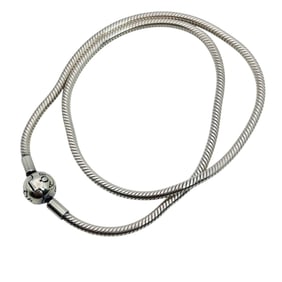Pandora Sterling Round Snake Chain Necklace 28 G