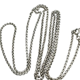 Sterling Long ROLO Chain Necklace 9.12 G