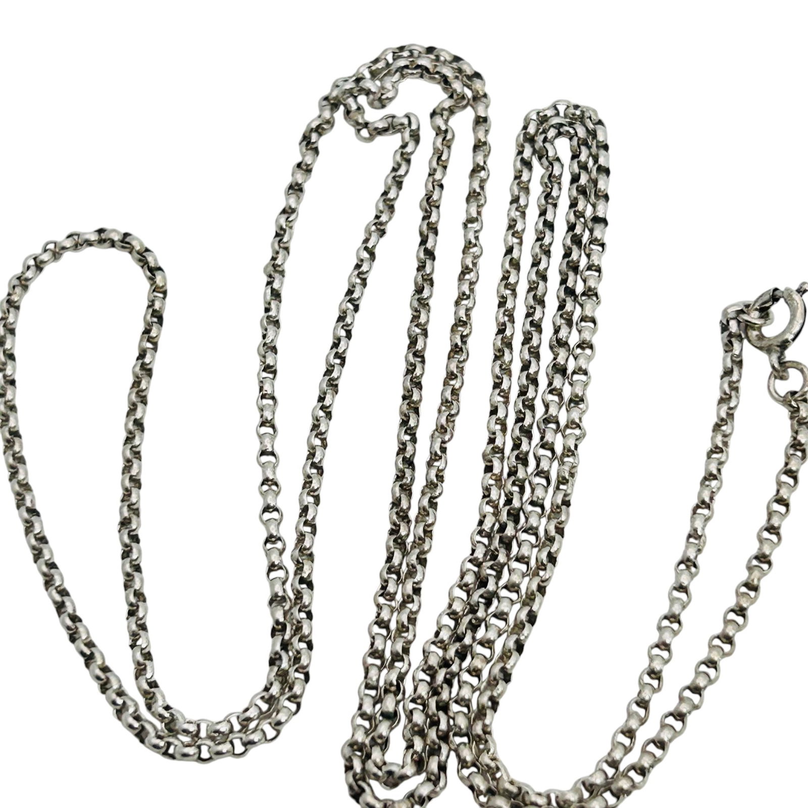 Sterling Long ROLO Chain Necklace 9.12 G (1 of 4)