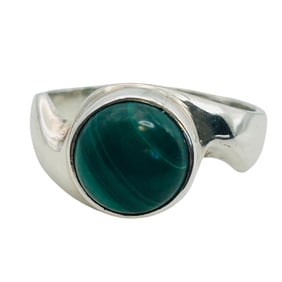 MALACHITE Sterling Ring Size 7, 4.48 G