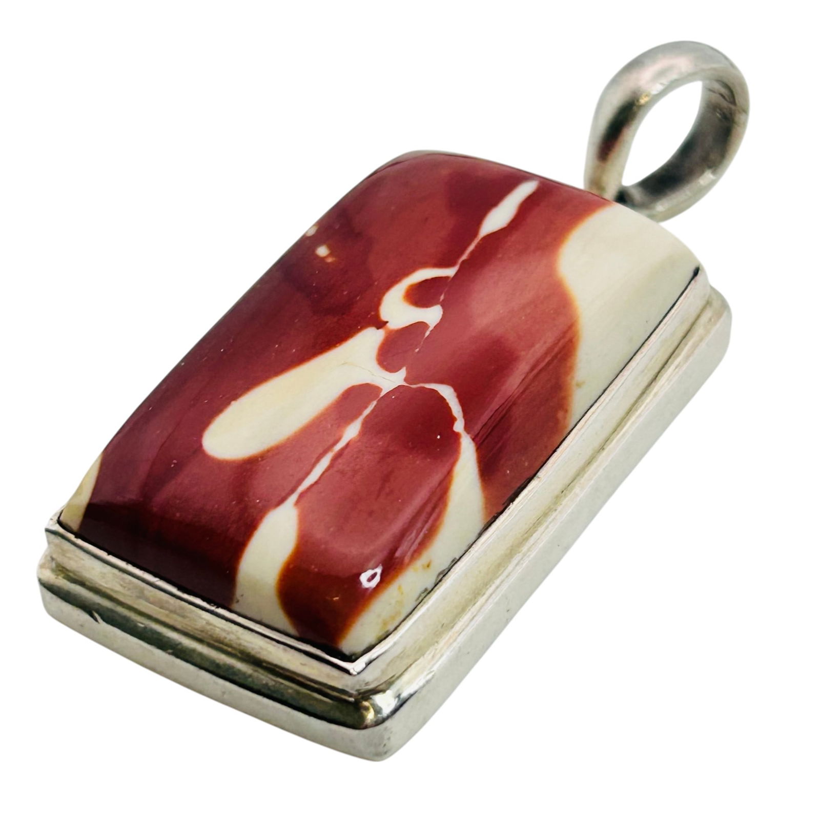Jasper Sterling Rectangle Pendant 18.9 G (1 of 5)