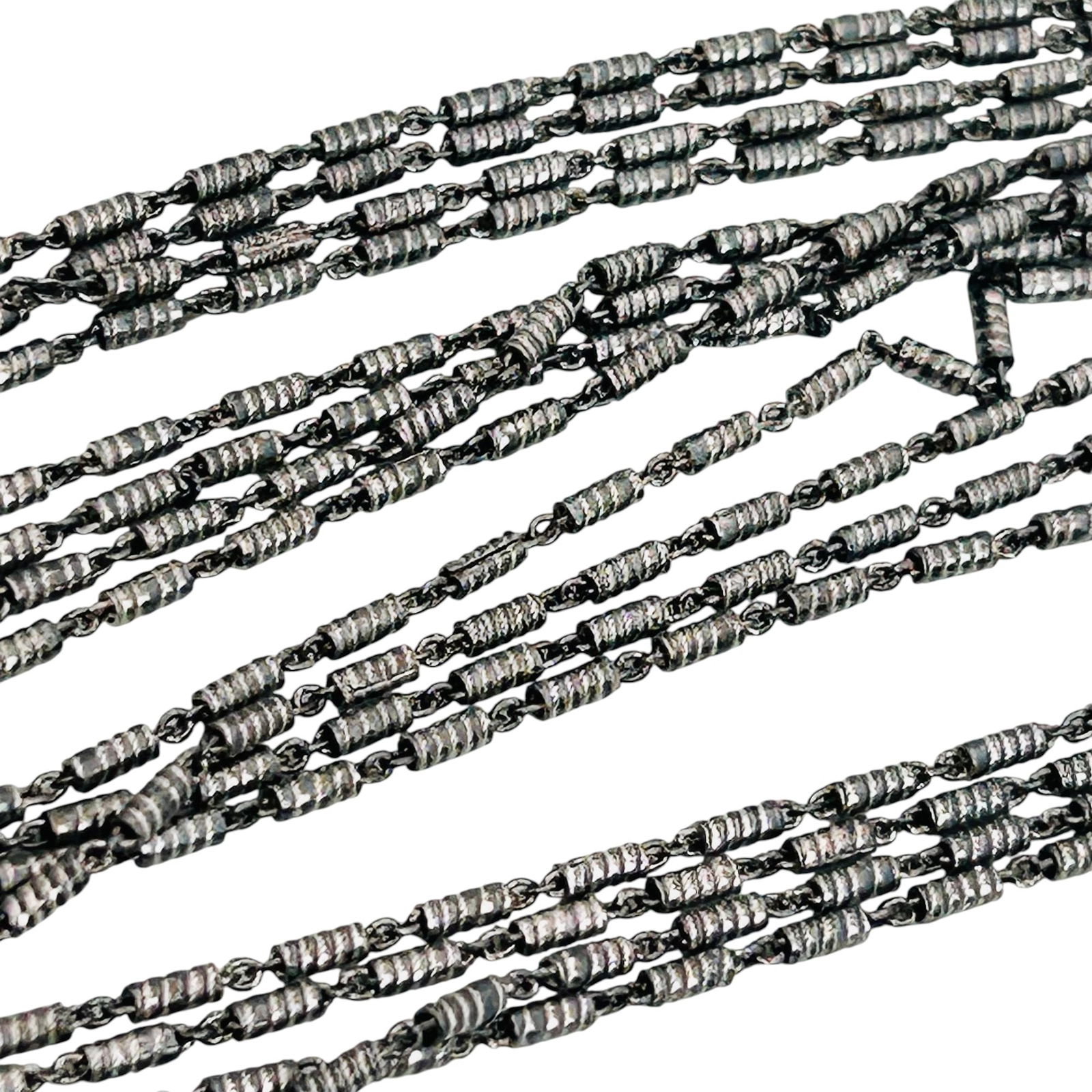 Italy, KA 1772 Four Strand Chain Necklace 13.3 G: Italy KA 1772 four strand chain necklace 13.3 g