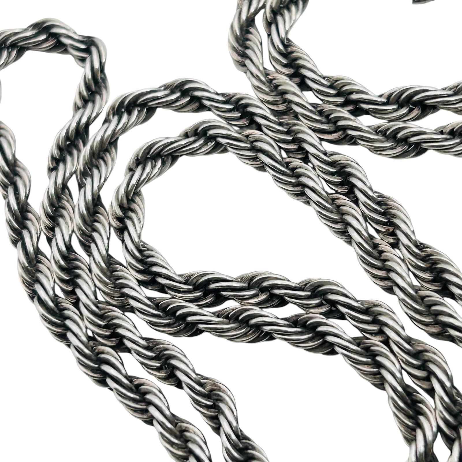 Sterling Thick  Twisted Rope Chain Necklace 27 G (1 of 5)