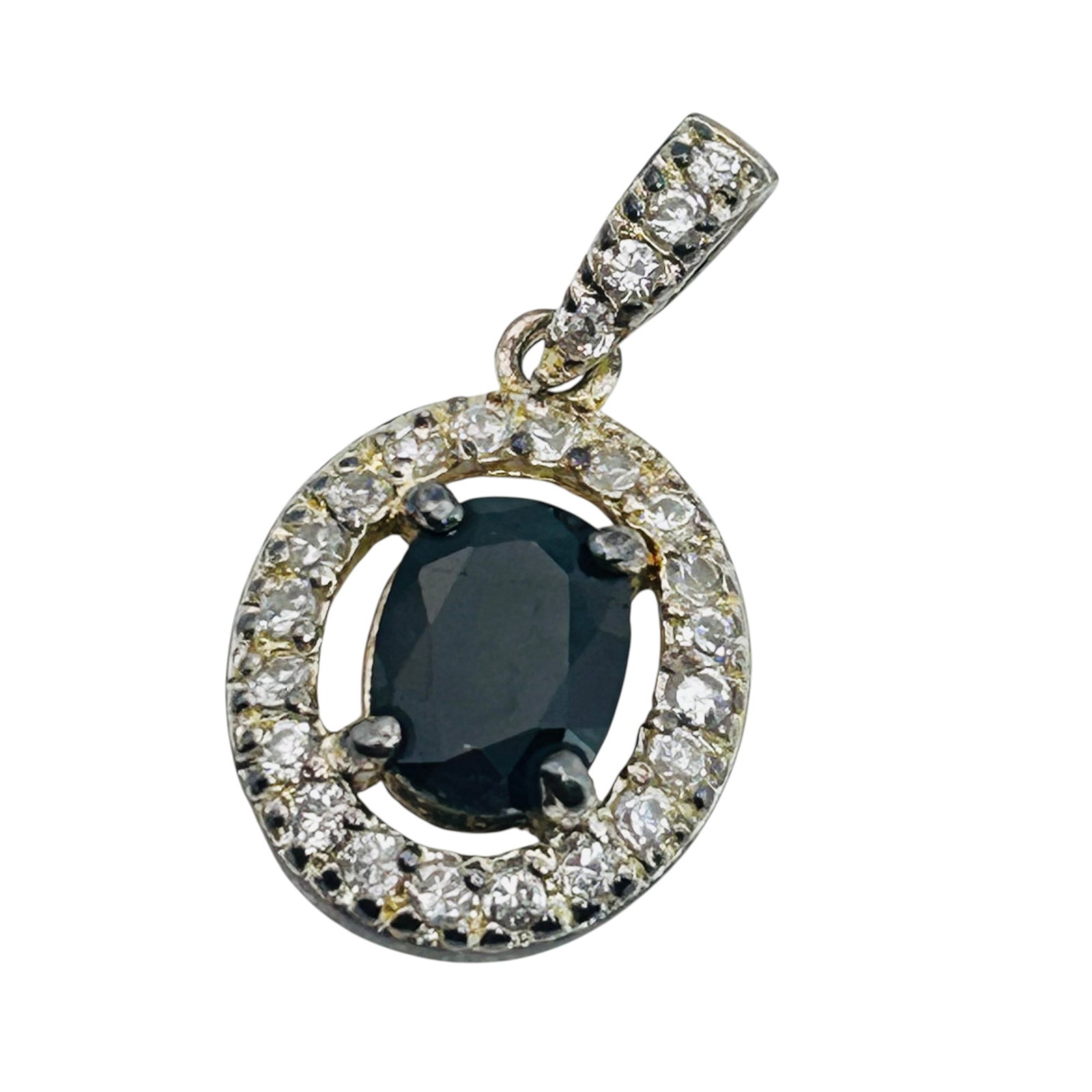 CO Sapphire Oval Pendant 2 G: CO sapphire oval pendant 2 g
