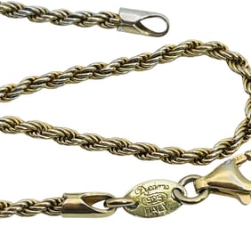 DYADEMA Italy Sterling Rope Chain Bracelet 2.9g