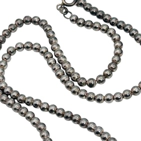 AMC, Italy, Sterling Bead On Box Chain Necklace 15.3 G