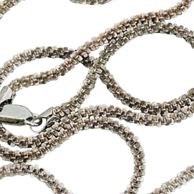 AGI Italy, Sterling Popcorn Chain Necklace 9.81 G