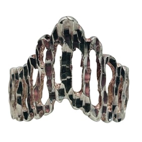 Sterling Brutalist Ring Size 7, 4.82 G