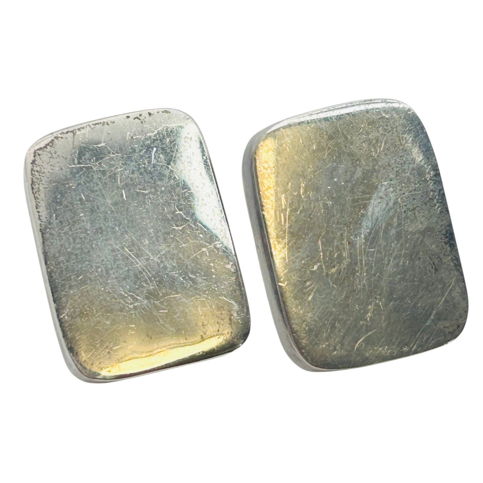 TAXCO TO 34 Mexico Sterling Rectangular Stud Back Earring 16.95 G: TAXCO TO – 34 Mexico Sterling rectangular stud back earring 16.95 g