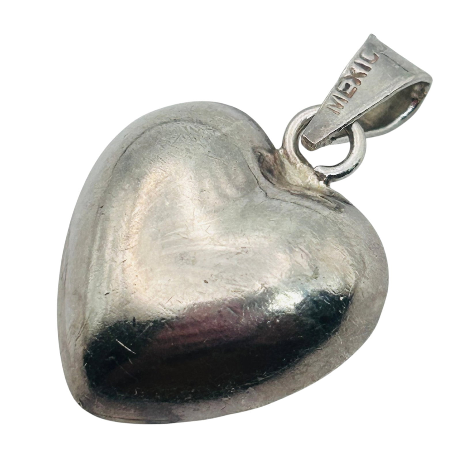 Taxco TS-22 Mexico Sterling Puffy Heart 13.61 G: Taxco TS-22 Mexico Sterling puffy heart 13.61 g
