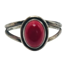 SouthWest Sterling Coral Ring Size 7, 2.08 G