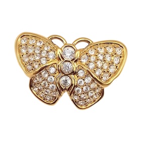 Swarovski Crystal Gold Tone Butterfly Brooch