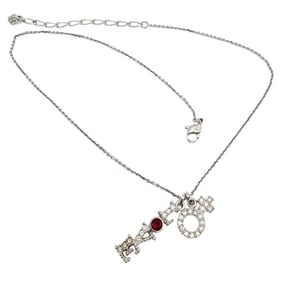 Swarovski Crystal Silver Tone LOVE Necklace